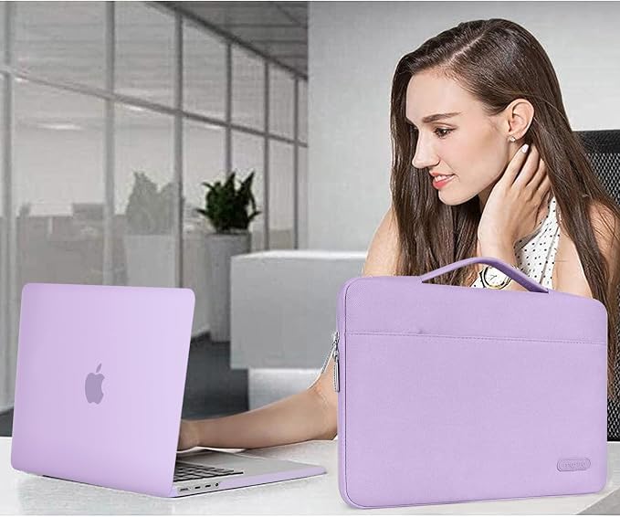 MOSISO Compatible with MacBook Pro 14 inch Case M5 2026 M4 M3 M2 M1 2025-2021 A3427 A3426 A3434 A3112 A3185 A3401 A2918 A2992 A2779 A2442, Case&Bag&Keyboard Skin&Webcam Cover&ScreenFilm, Light Purple