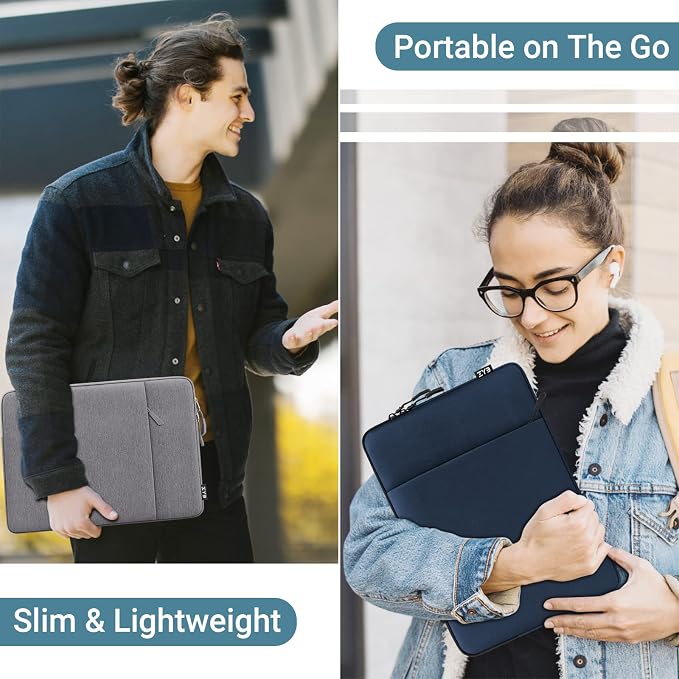 ZYB Laptop Case 16 Inch,16 Inch Laptop Sleeve for 16 Inch Notebook MacBook Pro 16 Lenovo ThinkBook/IdeaPad/ThinkPad HP Dell Acer ASUS etc Waterproof Computer Sleeve with Pocket & Accessory Bag-Blue
