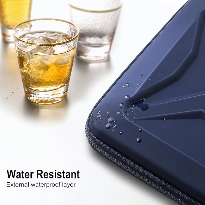 DOMISO 15.6-16 Inch Laptop Hard Case, Waterproof Shockproof Hard Shell Laptop Sleeve Protective Computer Bag for Macbook Pro/Lenovo IdeaPad/HP ENVY/Dell XPS, Navy Blue