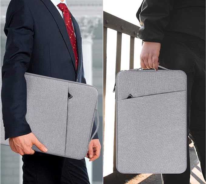 14 inch Laptop Case Sleeve for HP Omnibook 14/ Stream 14/ Chromebook/Elitebook, Lenovo Yoga/IdeaPad, Dell Inspiron Carrying Bag, Light Grey