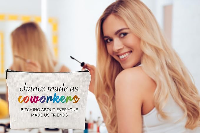 ZUYUROU Coworker Leaving Gifts for Women,Work Besties Gifts for Women, Chance Made Us Coworkers, New Job, Going Away, Retirement, Farewell Gifts for women Cosmetic Bag