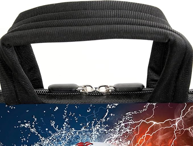 AMARY 17" Laptop Shoulder Bag Carrying Case Adjustable shoulder straps, comfortable handle, front pocket for storing mouse (Baseball)