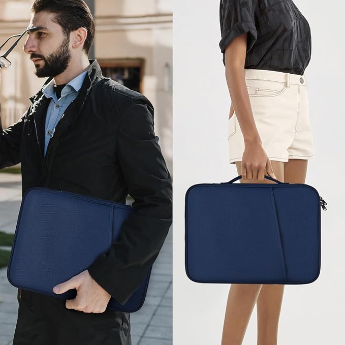 Tablet Sleeve for 13-inch iPad Air 2026 M4 M3 M2, iPad Pro 13-inch M5/M4, Protective Case Sleeve with Accessories Pocket, Carrying Storage Bag, Navy Blue