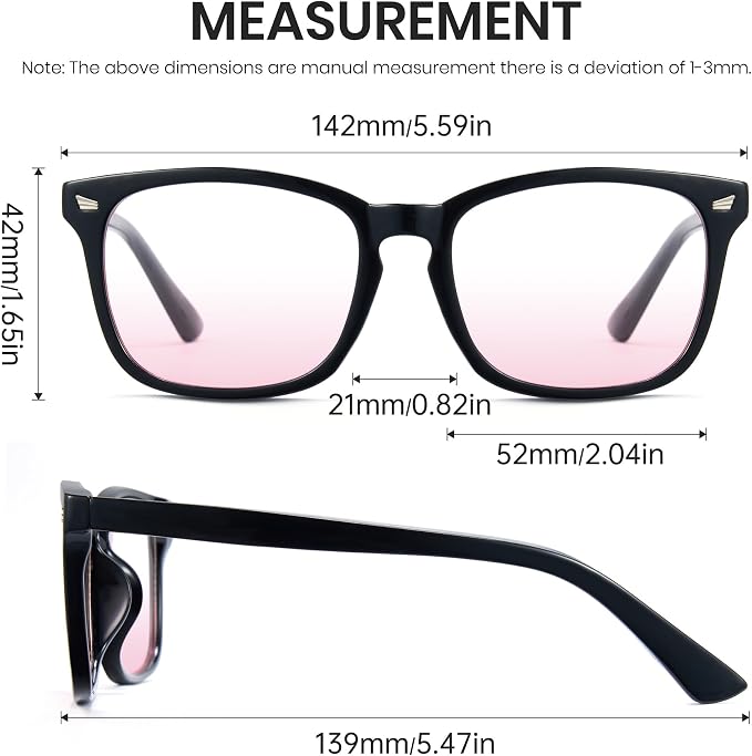Cyxus Blue Light Glasses Men Women Reduce Eye Strain UV Blocking for Office Work Computer Screen 8082