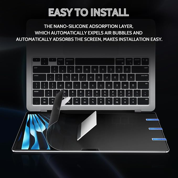 Peslv 360° 4 Way Privacy Screen for MacBook Pro 16 Inch (2021-2026, M1, M2, M3, M4, M5), Anti Glare Blue Light Spy Filter Private Cover, Bubble-Free Black Security Protector for Mac Laptop