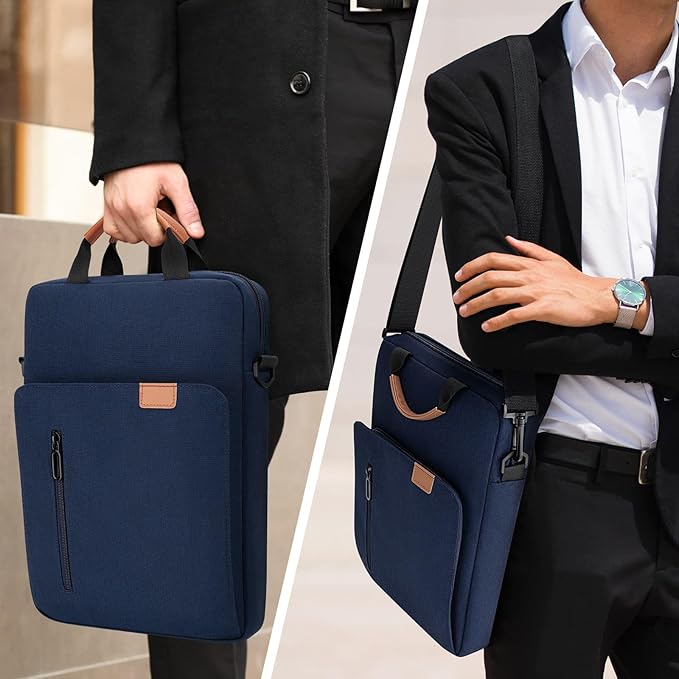 Vertical Laptop Case for 13-13.3 Inch MacBook Air/Pro 13 Inch iPad Pro/Air 12.9 Inch iPad Pro MacBook Neo A18, Waterproof Protective Lightweight Laptop Computer Cover Bag, Navy Blue