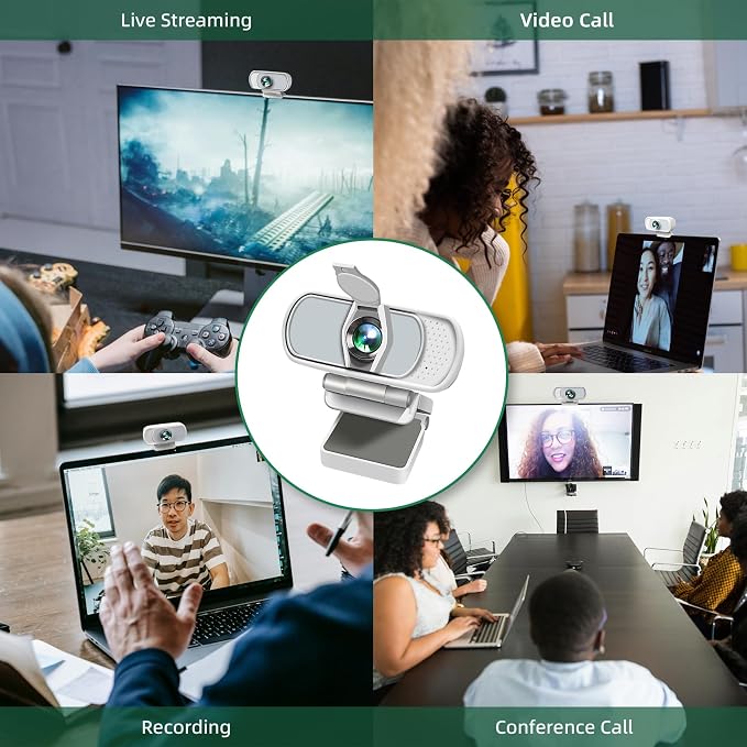 XPCAM USB C Webcam 1080p Computer Camera with Mic, Pro Streaming Web Camera for Mac Desktop Laptop, USB Web Cam Cover and Stand for PC Meeting Twitch Zoom