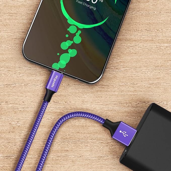 etguuds USB to USB C Cable 3ft, 2-Pack USB A to Type C Charger Cord Fast Charging for Samsung Galaxy A17 A16 A15 A26 A36 A56, S25 S24 S23 S22 S21 S20 S10 Note 20, for iPhone 17 16 15, Moto, Purple