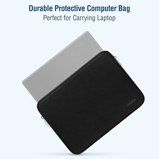 MOSISO Laptop Case 15 inch, 15 inch Laptop Sleeve Bag Compatible with MacBook Air M5 A3448 M4 A3241 M3 A3114 M2 A2941 2026-2023, Dell XPS, Neoprene Computer Sleeve Bag with Small Case, Black