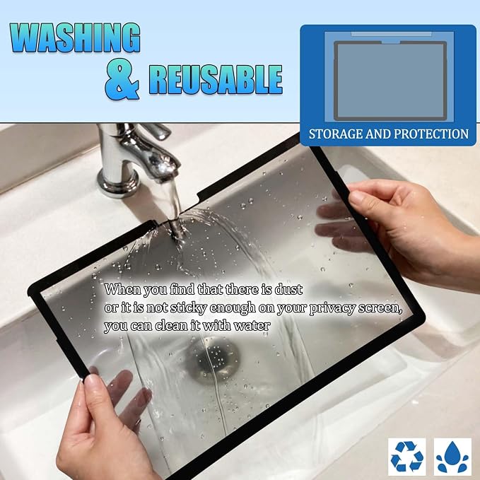 Privacy Screen Protector for Microsoft Surface Pro 7/6/5/4 (12.3") - Nano-Suction Removable Anti-Spy Filter, Blue Light Blocking, Ultra-Thin Design