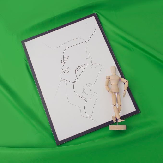 King Mills 10x10 ft Green Backdrop Curtain for Photography, Also Serving as Background for Golf Simulators for Home, Streaming Backdrop, Podcast Background, Zoom Backdrop.