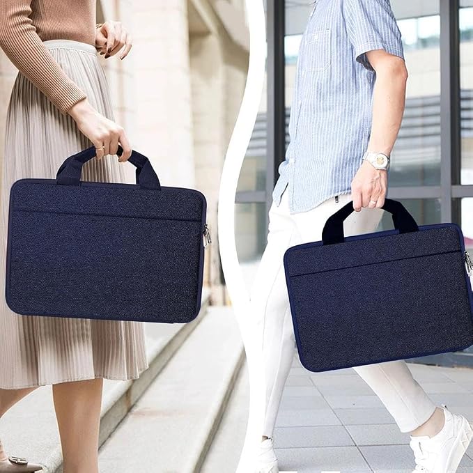 Hseok Laptop Case 13.3-14 inch Sleeve, TSA Computer Handbag Water-Resistant and Shockproof Bag Compatible with MacBook Pro/Neo 14", Mac Air/Pro 13.3" and 13"-14" Notebooks Chromebooks,Blue