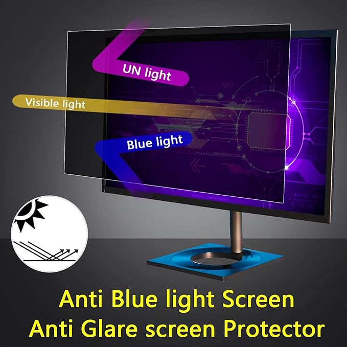 27 Inch Monitor Privacy Screen Computer Screen Privacy Filter for 16:9 Widescreen Monitors Anti-Glare Blue Light Filter Privacy Cover