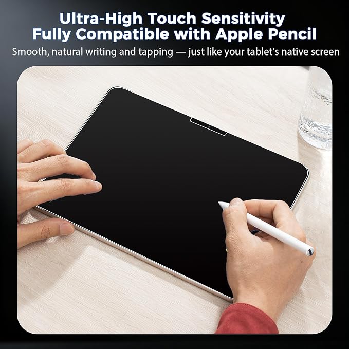 Matte Privacy Screen Protector for iPad Air 11 Inch M3 M2 (7th&6th Generation, 2025/2024), Anti Spy Private Filter for iPad Air11 Inch, High Sensitive Bubble-Free Black Security Screen, 1 Pack