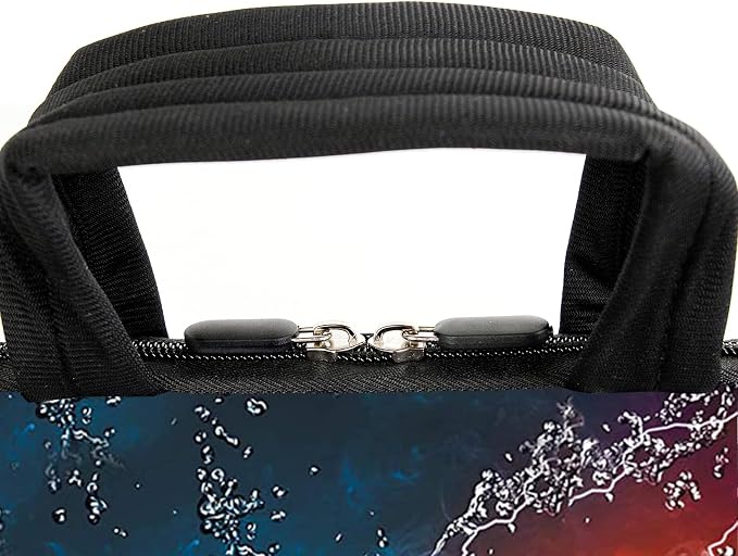 AMARY 17" Laptop Shoulder Bag Carrying Case Adjustable shoulder straps, comfortable handle, front pocket for storing mouse (Soccer)