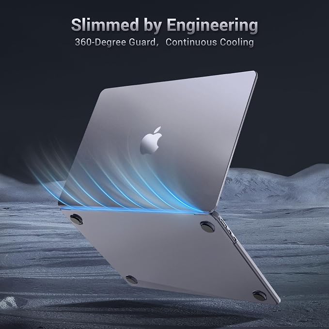 MOSISO for MacBook Air 15 inch Case M5 2026 M4 M3 M2 2025-2023 A3448 A3241 A3114 A2941, 4 in 1 Kit Seamlessly Closes Anti-Fingerprints Matte Hard Shell,Great for Business Travel Study,Space Gray Clear