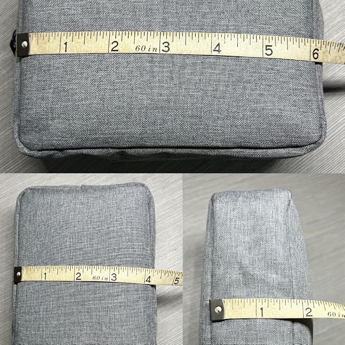 Universal Electronics/Accessories Soft Carrying Case Bag, Durable & Light-weight,Suitable for Out-going, Business, Travel and Cosmetics Kit (Small-Gray)