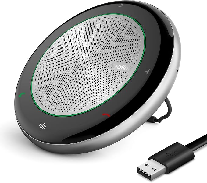 Yealink Bluetooth Speakerphone Conference Microphone Teams Certified CP700 USB Full Duplex Noise Reduction Algorithm Home Office 360° Voice Pickup (Package Without dongle)