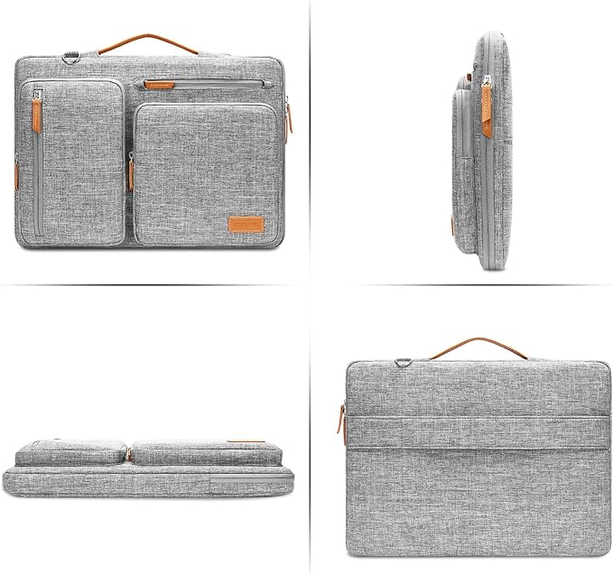 MOSISO 360 Protective Laptop Shoulder Bag,13 inch Computer Bags Compatible with MacBook Neo 13 inch 2026/Air M5 M4 M3 M2 M1/Pro 13 2026-2016,Side Open Messenger Bag with 4 Zipper Pockets, Gray