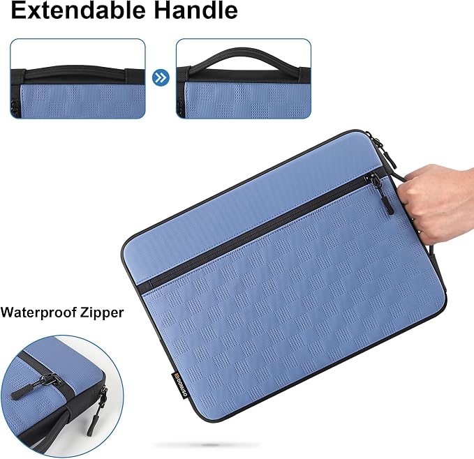 DOMISO 17.3 Inch Laptop Case, Waterproof Protective Sleeve with Handle for Large 17-17.3” Laptops, Fits HP Omen 17, Dell Inspiron 17, Acer Predator,Blue