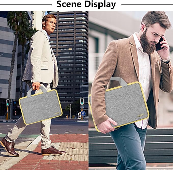 Hseok Laptop Sleeve 13-14 Inch Case Briefcase Compatible with MacBook Neo Pro 14 M5/M4/M3/M2/M1, All Models 13.3 Mac Air/Pro, XPS 13 14, Most Popular 13"-14" Notebooks,L01G01