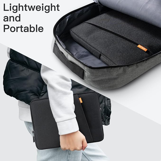 JETech Laptop Sleeve for MacBook Neo (A18 Pro), 14-InchMacBook Air/Pro, MacBook Pro M1-M5 2021-2026, Waterproof Bag Case with Pocket, Compatible with 14 Inch Notebook (Black)