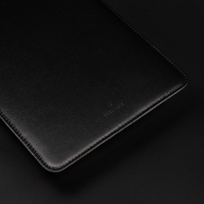 Comfyable Laptop Sleeve 15 Inch Precisely Compatible with MacBook Air 15" M5 M4 M3 M2 2026, Faux Leather Cover Case, Black