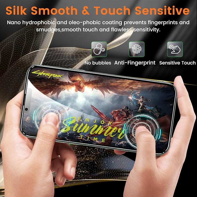 Lesakit 3+3 Pack Privacy Screen Protector for iPhone 13 Pro Max 6.7-Inch with 3 Pack Camera Lens Protector, Anti Spy Tempered Glass Film 9H Hardness Bubble Free Case Friendly