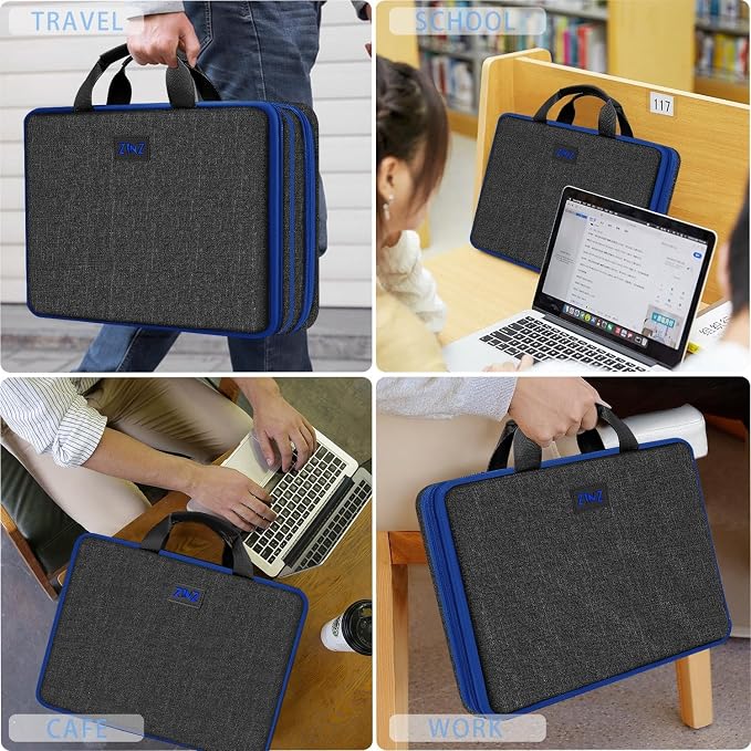 ZINZ Expandable Laptop Case 15.6 Inch Sleeve, Protective Carrying Case Compatible with MacBook Neo 16", MacBook Pro 16"/15.4", Dell XPS 16" and Most 15" 15.6" 16" Notebook,B01BL01