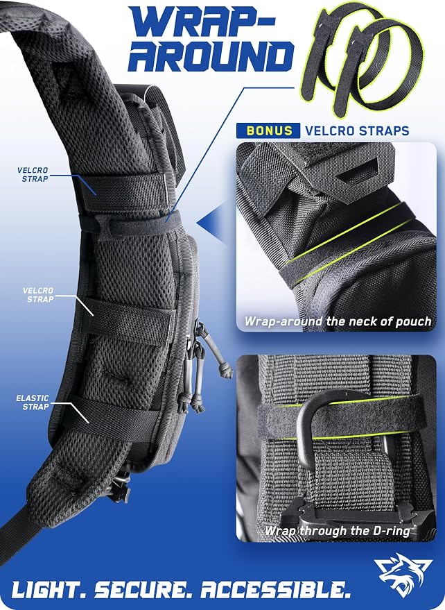 WYNEX Molle Backpack Accessories Pouch of Curve Design Version, Tactical Backpack Strap Pouch Hiking Backpack Attachment Pack