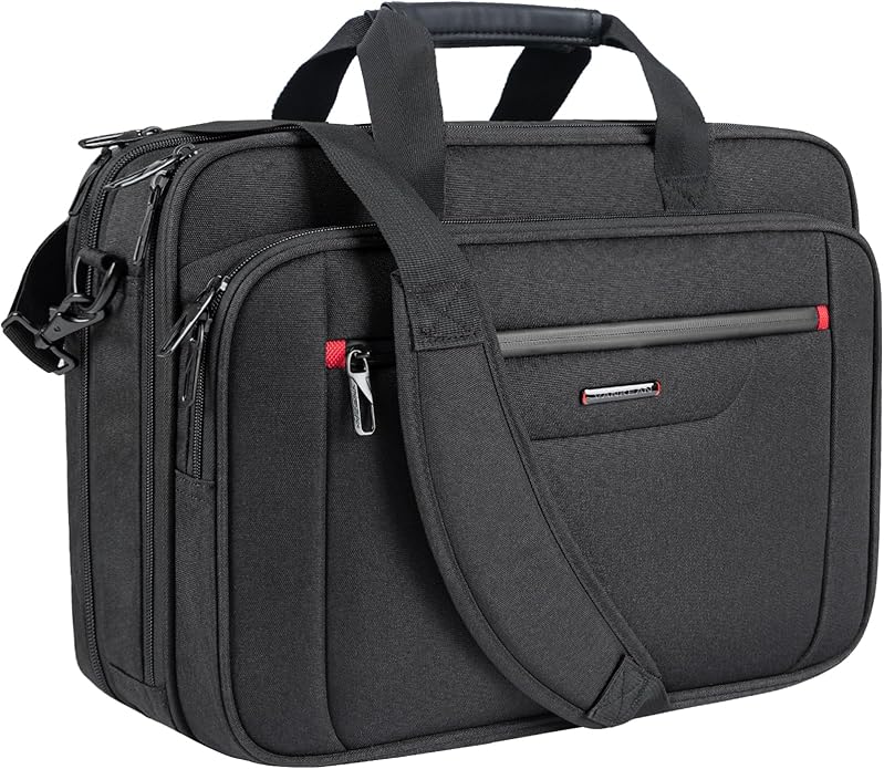 VANKEAN Laptop Briefcase Premium Laptop Case Fits Up to 17.3 Inch Business Shoulder Bag Laptop Expandable Water-Repellent