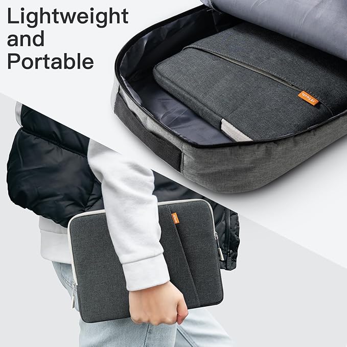 JETech Laptop Sleeve for MacBook Neo (A18 Pro), 14-InchMacBook Air/Pro, MacBook Pro M1-M5 2021-2026, Waterproof Bag Case with Pocket, Compatible with 14 Inch Notebook (Dark Grey)