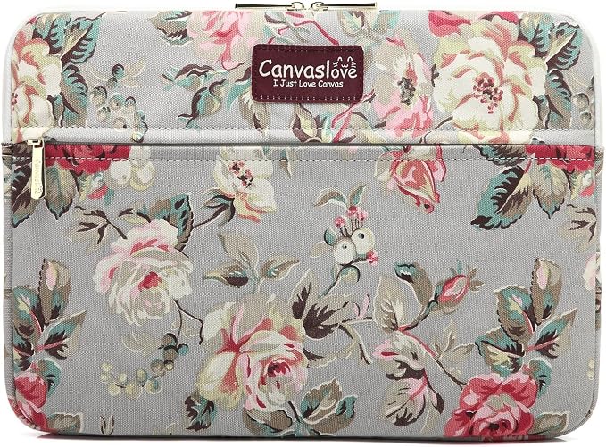 Laptop Sleeve Case Bag Cover with Pocket for MacBook Pro 16 and 16 inch HP Lenovo Dell ASUS Acer Notebook Computer (Grey Rose)