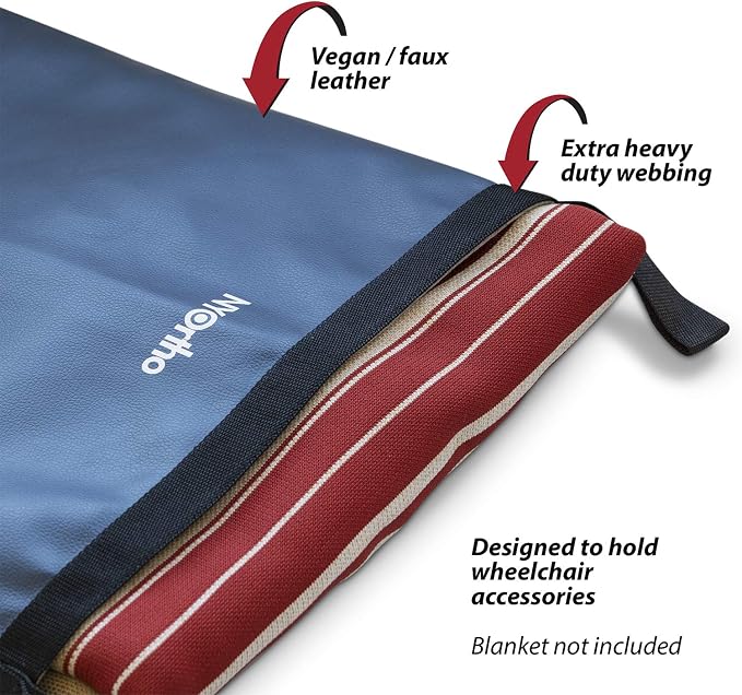 NYOrtho Wheelchair Foot-Rest Extender Elevating Pad - Leg Cushion Protector + Carrying Bag | Secures Easily with Quick-Release Strap Seat Widths 22" - 24" + Carrying Bag, 3" Foot Platform
