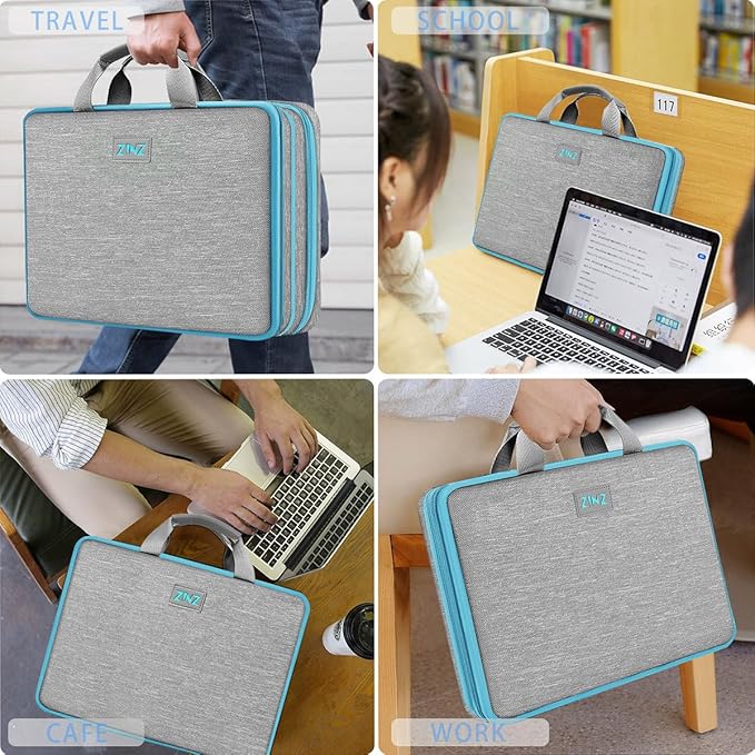 ZINZ Expandable Laptop Case 15.6 Inch Sleeve, Protective Carrying Case Compatible with MacBook Neo 16", MacBook Pro 16"/15.4", Dell XPS 16" and Most 15" 15.6" 16" Notebook,G01Y01