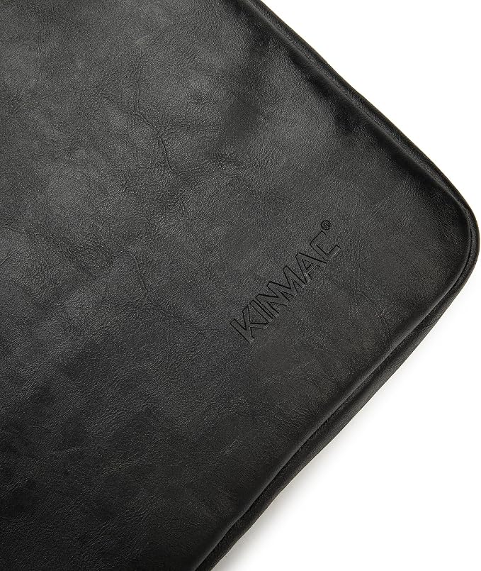 Kinmac 360° Protective Vertical Laptop Sleeve Case Cover Bag (Black PU, 12.5 inch-13.3 inch)