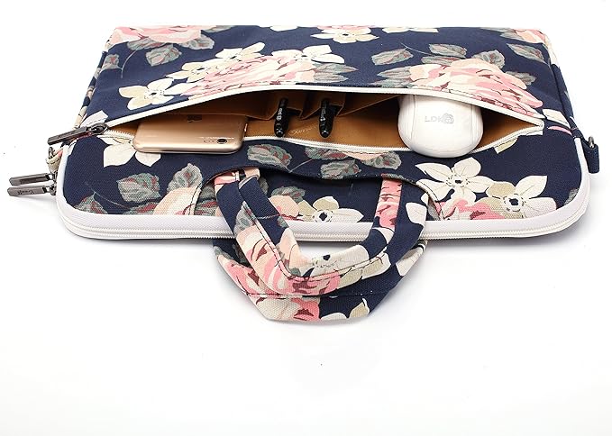 canvaslife White Rose Laptop Bag, 14-15.6 Inch | Shoulder Messenger