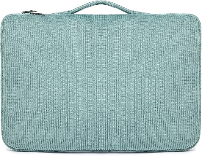 Kinmac Corduroy 360° Protective Water Resistant Laptop Case Bag Sleeve for MacBook Pro 14 inch and 14 inch HP Lenovo Dell ASUS Acer Laptop(Green)