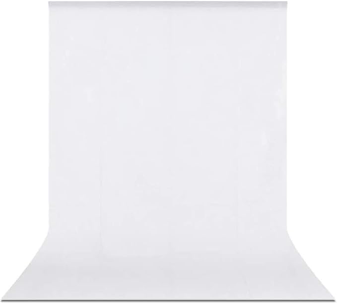 6x9 ft White Backdrop for Photoshoot, Premium Quality White Background Screen Polyester Picture Photography Backdrop Photoshoot Accessories Content Creator Background for Studio Video Photo Booth