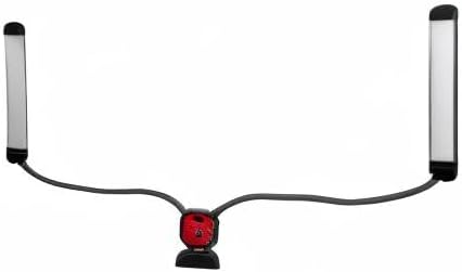 Fotodiox Selfie Starlite Stix TT Tabletop 110 Vlog Light Monitor Kit - Bi-Color Dimmable LED Wand Lights with 110cm Arms for Video Conferencing, Gaming, Makeup, YouTube, Live Streaming Video and More