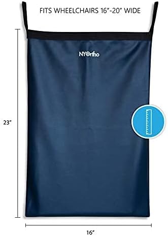 NYOrtho Wheelchair Footrest Bag/Leg Rest Extender Storage for Bariatric (Fits Wheelchair Seat Widths 22" - 26")