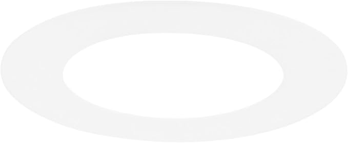 M METERXITY 1-Pack Goof Rings for 3 Inch Recessed Lights, 3" ID 4.7" OD Durable Plastic Trim Ring Flush Mount White Can Light Trim Ring Cover for Ceiling Can Downlights