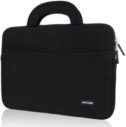 amCase Chromebook Case-14 inch Travel/Carry Sleeve with Handle-Black…