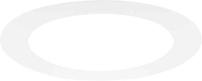 M METERXITY 1-Pack Goof Rings for 6 Inch Recessed Lights, 6.3" ID 8.7" OD Durable Plastic Trim Ring Flush Mount White Can Light Trim Ring Cover for Ceiling Can Downlights