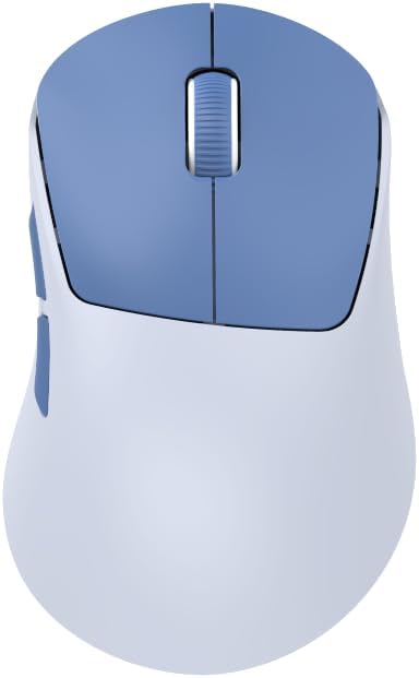 hunart H6 49g Wireless Mouse, Bluetooth & 2.4GHz Rechargeable Mouse, Lightweight Silent Ergonomic Mouse with USB-C Charging, Portable Right-Hand Mouse for Laptop, PC, MacBook, Office (Blue)