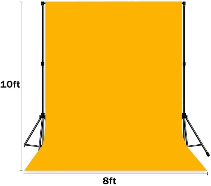 Photo Backdrop Yellow Background Fabric Professional Photography Solution 8x10ft Seamless Design Eliminate Wrinkles Short Video Food Photography Summer Theme Event