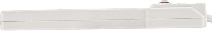 Amazon Basics 6-Outlet Surge Protector Power Strip with 200J Protection, Circuit Breaker, 2ft Extension Cord, White, 20-Pack