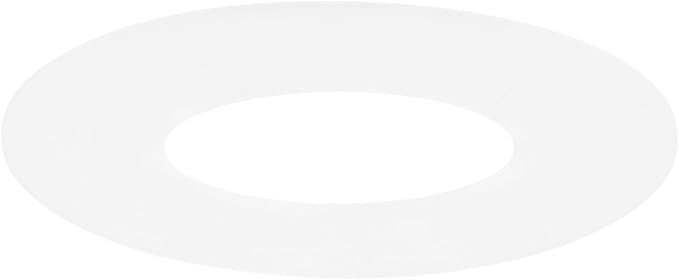 M METERXITY 1-Pack Goof Rings for 4 Inch Recessed Lights, 3.8" ID 5.2" OD Durable Plastic Trim Ring Flush Mount White Can Light Trim Ring Cover for Ceiling Can Downlights