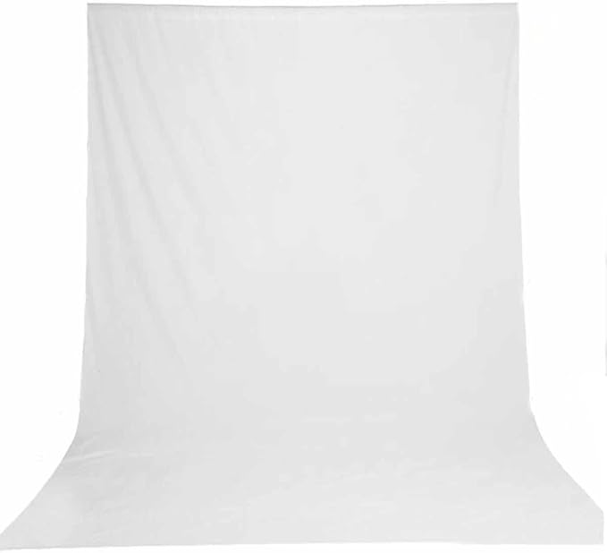 5X7ft Photo Backdrop White Backdrop for Photoshoot, Non-Reflective Soft White Backdrop for Home Studio, Baby Photography, YouTube Content & Live Streaming（only 1x Background）