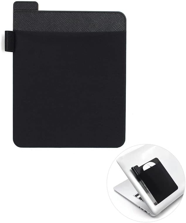 RIVEENY Pocket Pouch for Laptop with Reusable Adhesive,Pouch Holder for Computer Accessories,Self-Adhesive Mouse Headset Storage Bag for Portable External USB Cable,Apple Magic Mouse